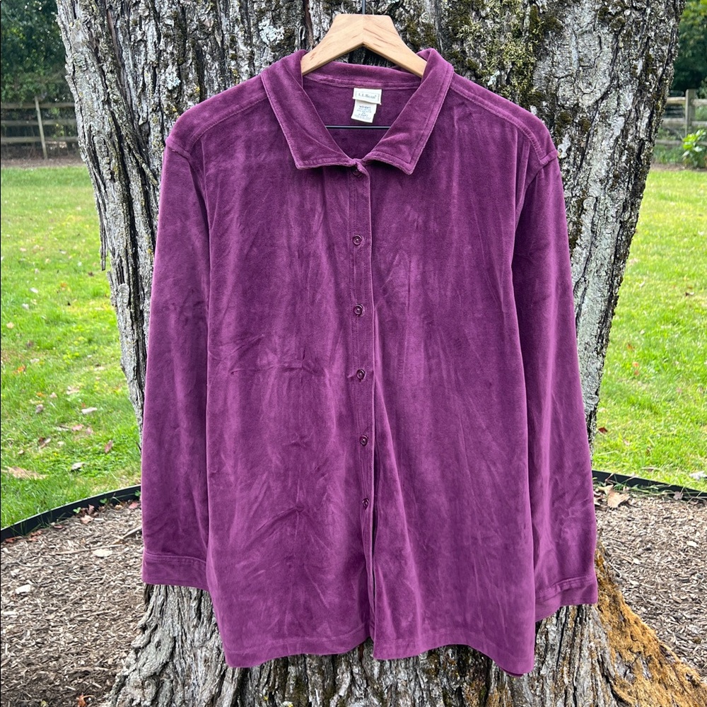 L.L Bean Velvet Relaxed Shirt